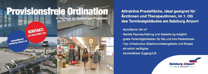 Salzburg Airport offeriert provisionsfreie Ordination